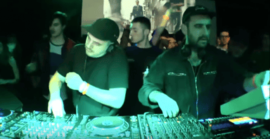 Photo of set Modeselektor.