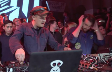 Photo of set Modeselektor.