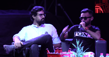 Photo of set Genesis of Hip Hop Discussion.