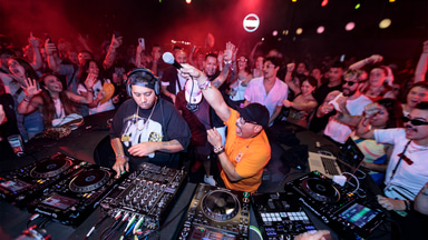 Photo of set DJ Playero B2B DJ Blass.