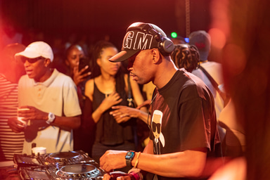 Photo of set DJ Stokie.