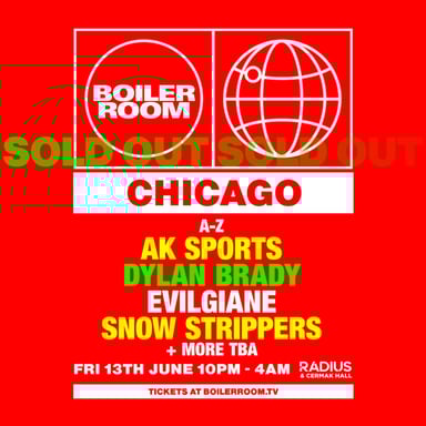 Flyer for event Chicago | Friday.