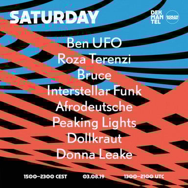 Flyer for event Dekmantel 2019: Saturday.