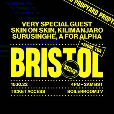 Flyer for event Boiler Room: Bristol.