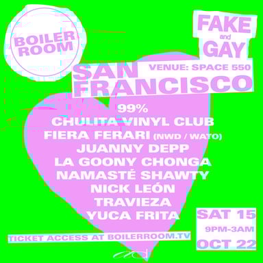 Flyer for event Boiler Room: San Francisco | Week 3.