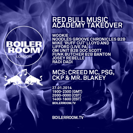 Flyer for event Red Bull Music Academy Takeover.