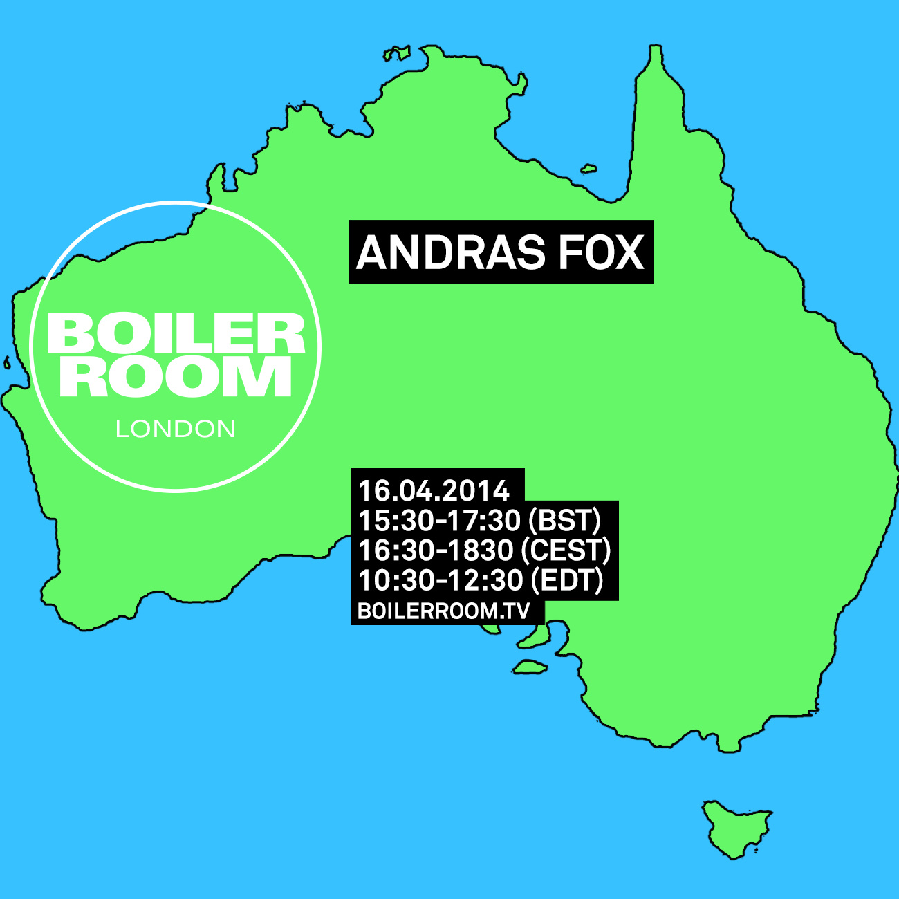 Flyer for event Andras Fox .