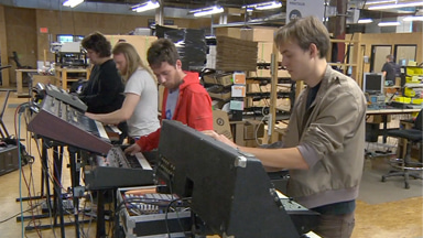 Photo of set S U R V I V E.