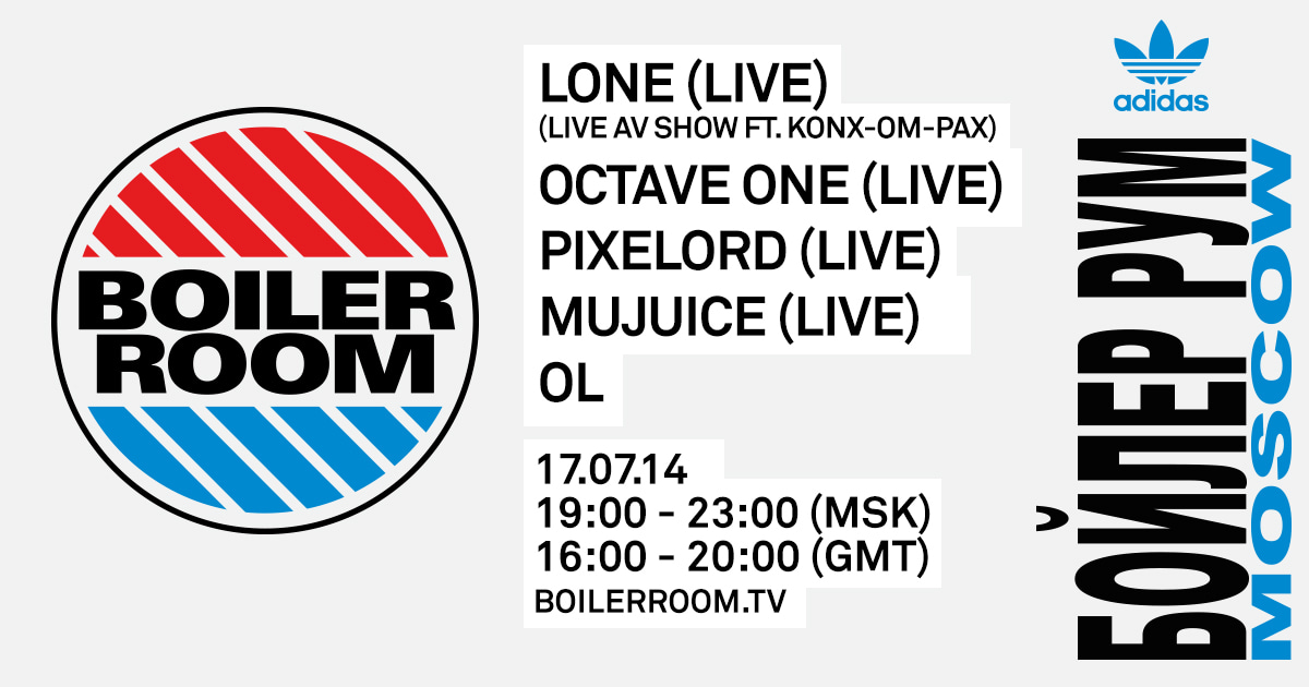 Flyer for event Moscow: Lone, Octave One, Pixelord, Mujuice, OL.