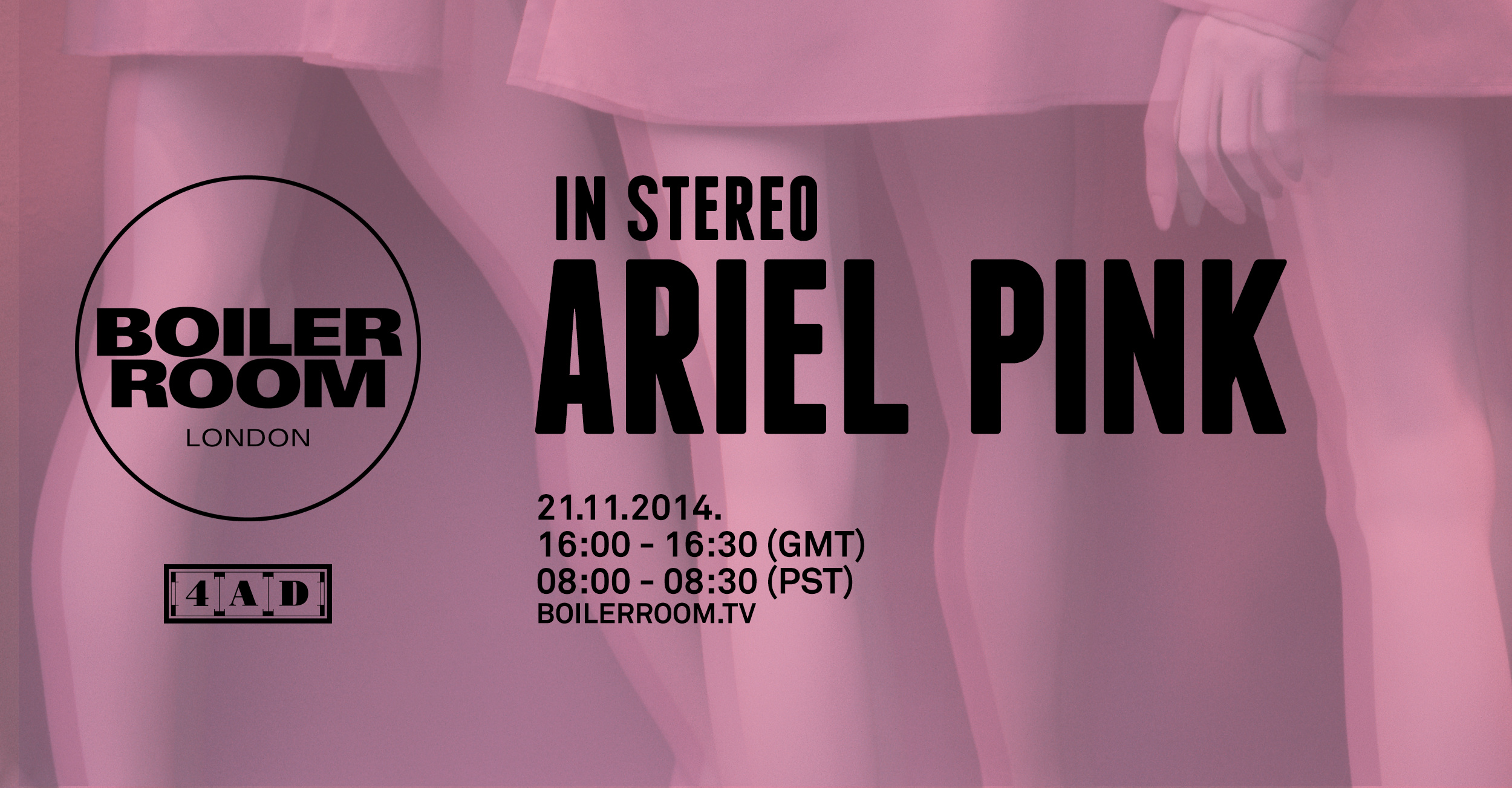 Flyer for event In Stereo: Ariel Pink .