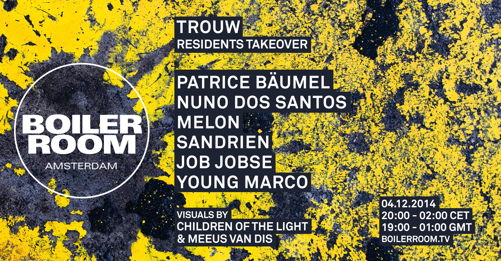 Flyer for event Trouw Residents Takeover.