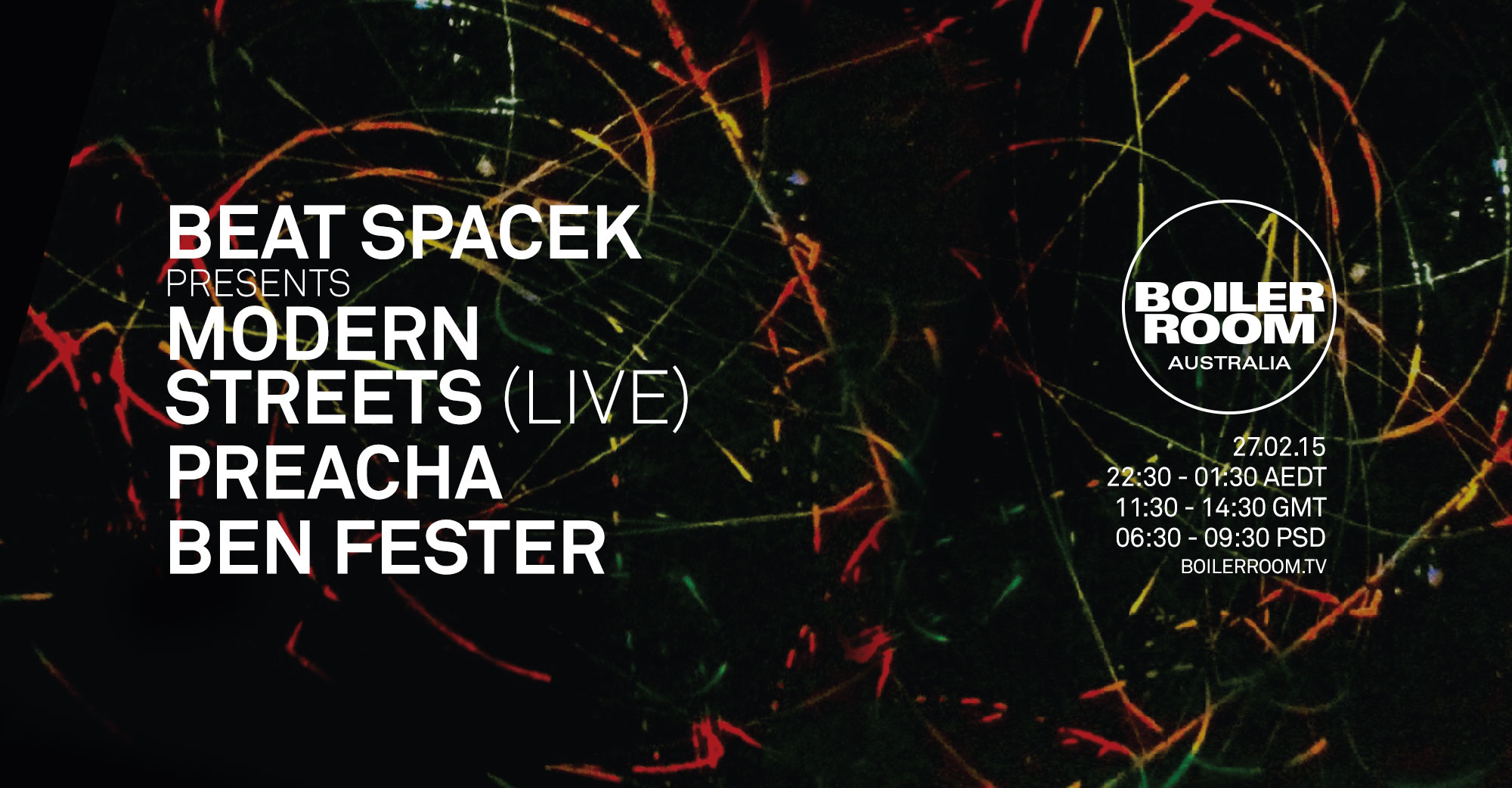 Flyer for event Beat Spacek Presents: Modern Streets (Live).