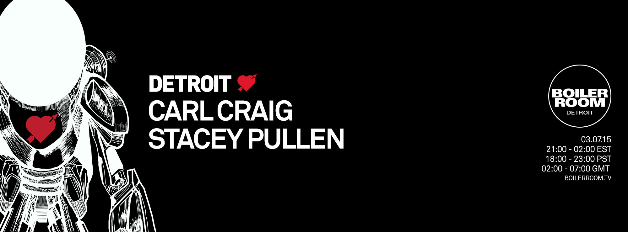 Flyer for event Detroit Love .