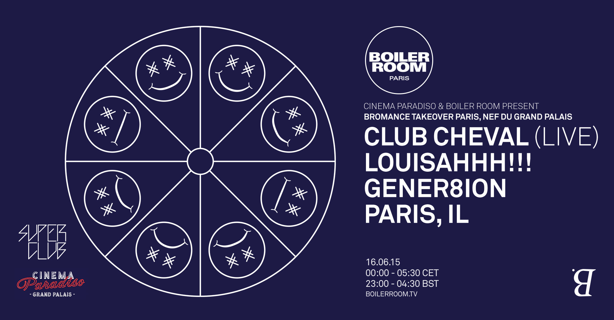 Flyer for event BR x Cinema Paradiso Presents: Bromance Records.