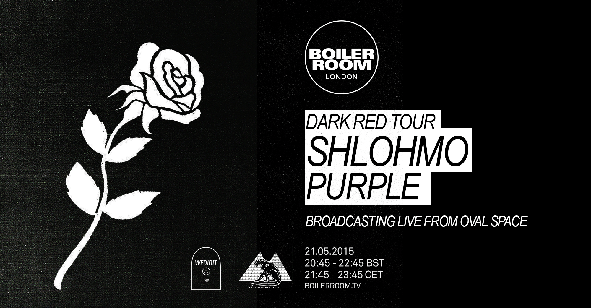 Flyer for event Shlohmo & Purple.