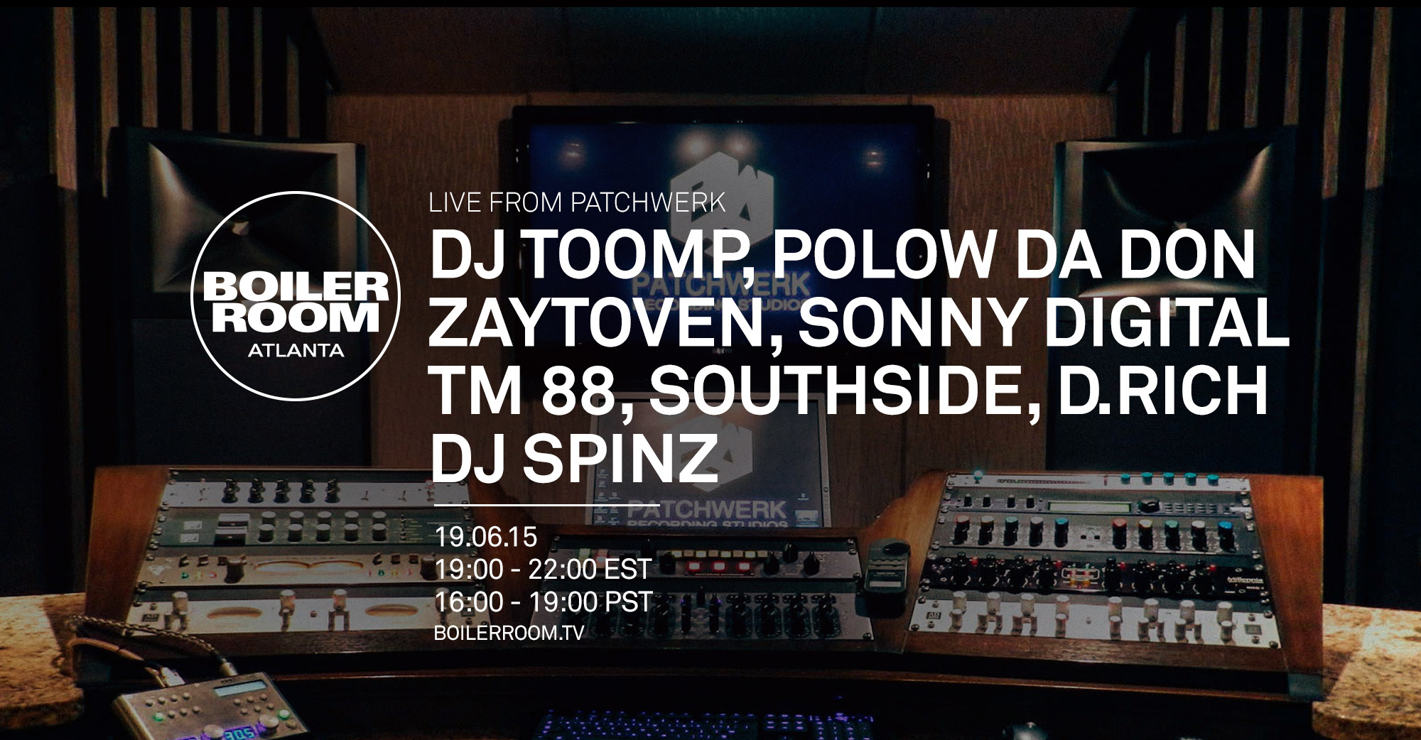 Flyer for event Atlanta: Live From PatchWerk Studio.