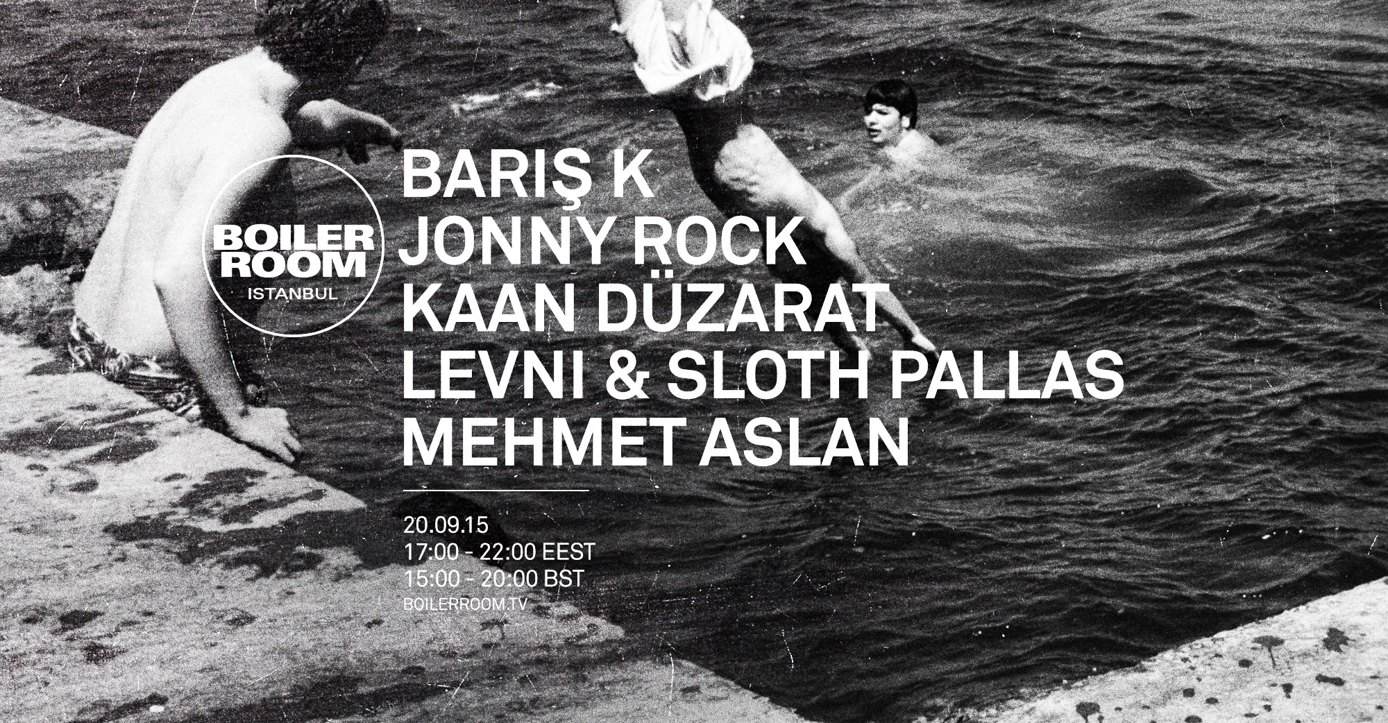Flyer for event Istanbul: Barış K, Jonny Rock, Mehmet Aslan, Kaan Düzarat, Levni & Sloth Pallas.