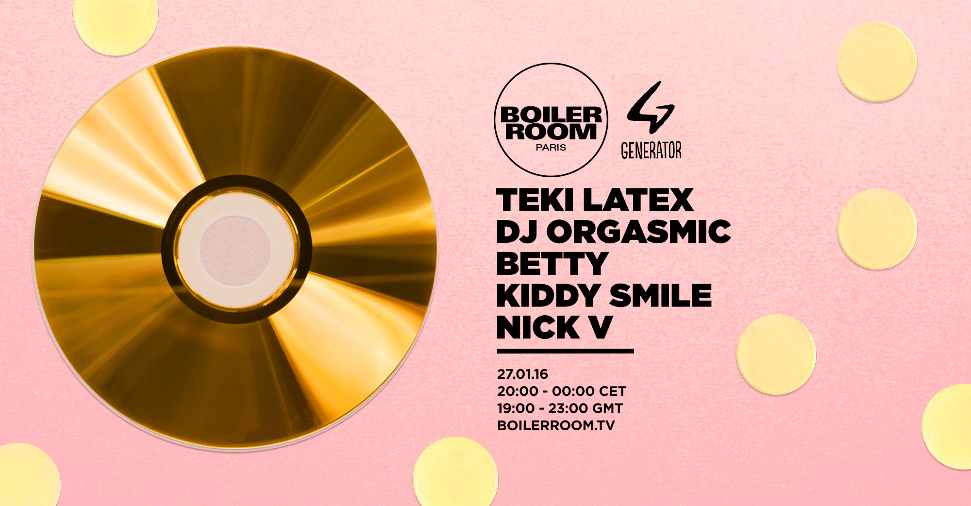 Flyer for event BR x Generator: Paris.