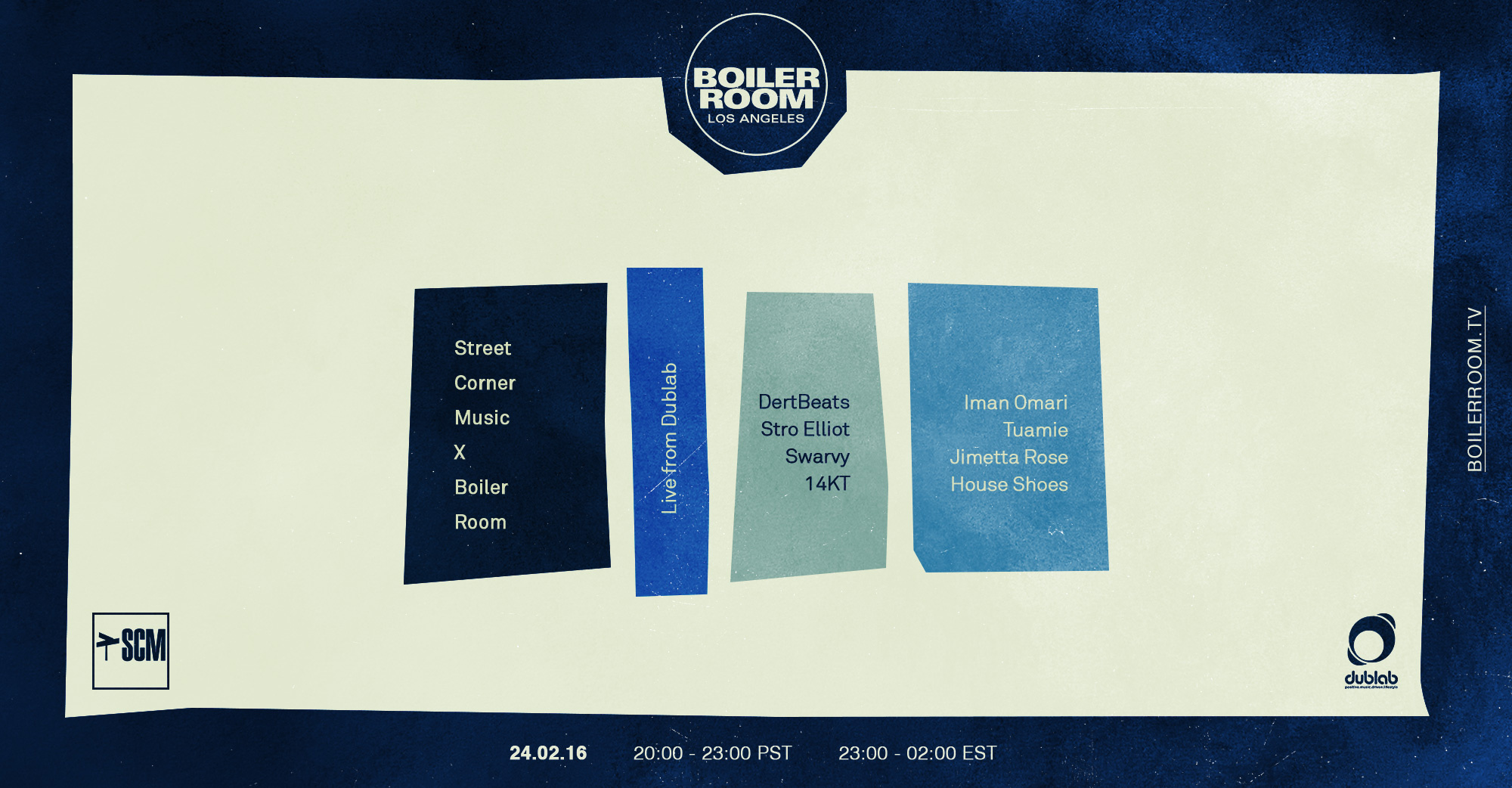 Flyer for event Street Corner Music x Boiler Room.