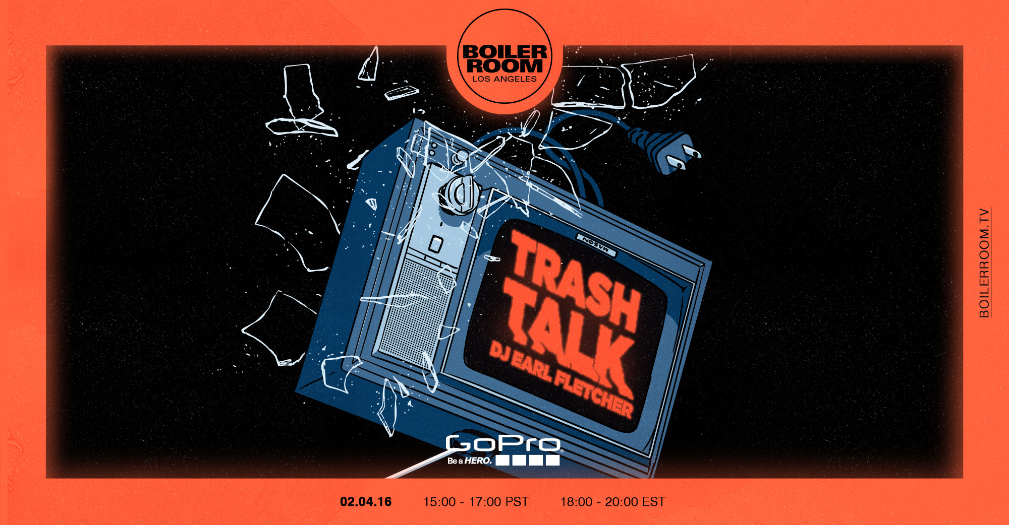 Flyer for event BR x GoPro: Trash Talk.