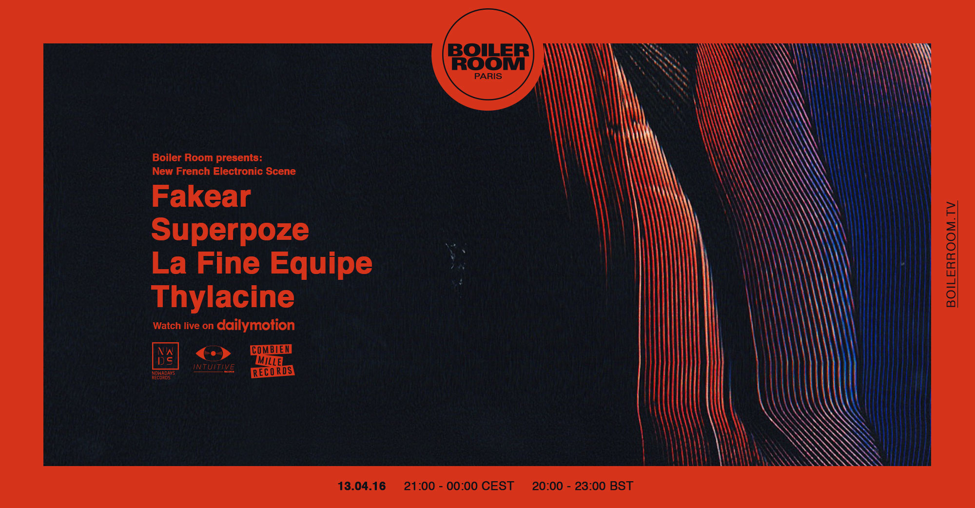 Flyer for event Paris: New French Electronic Scene.