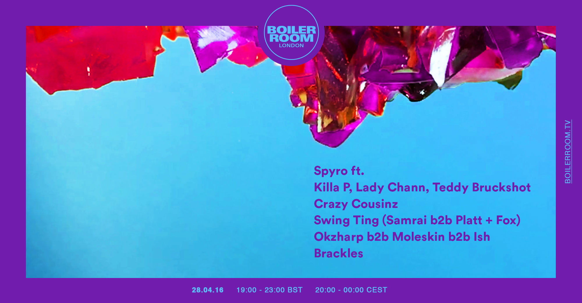 Flyer for event LONDON: Spyro, Swing Ting, Crazy Cousinz + more.