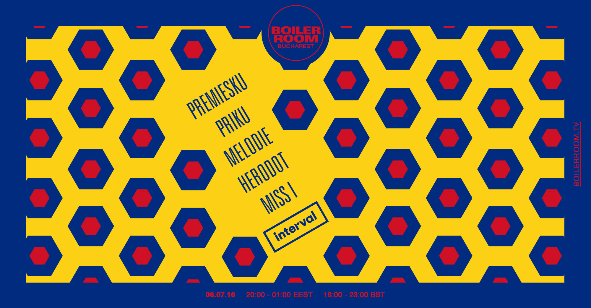 Flyer for event Bucharest: Interval with Premiesku, Priku, Melodie, Herodot & Miss I.