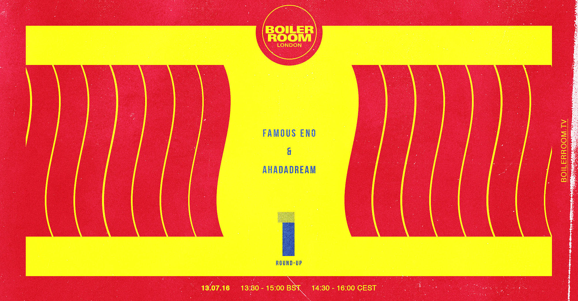 Flyer for event Channel 1 Round-Up: Famous Eno & Ahadadream.