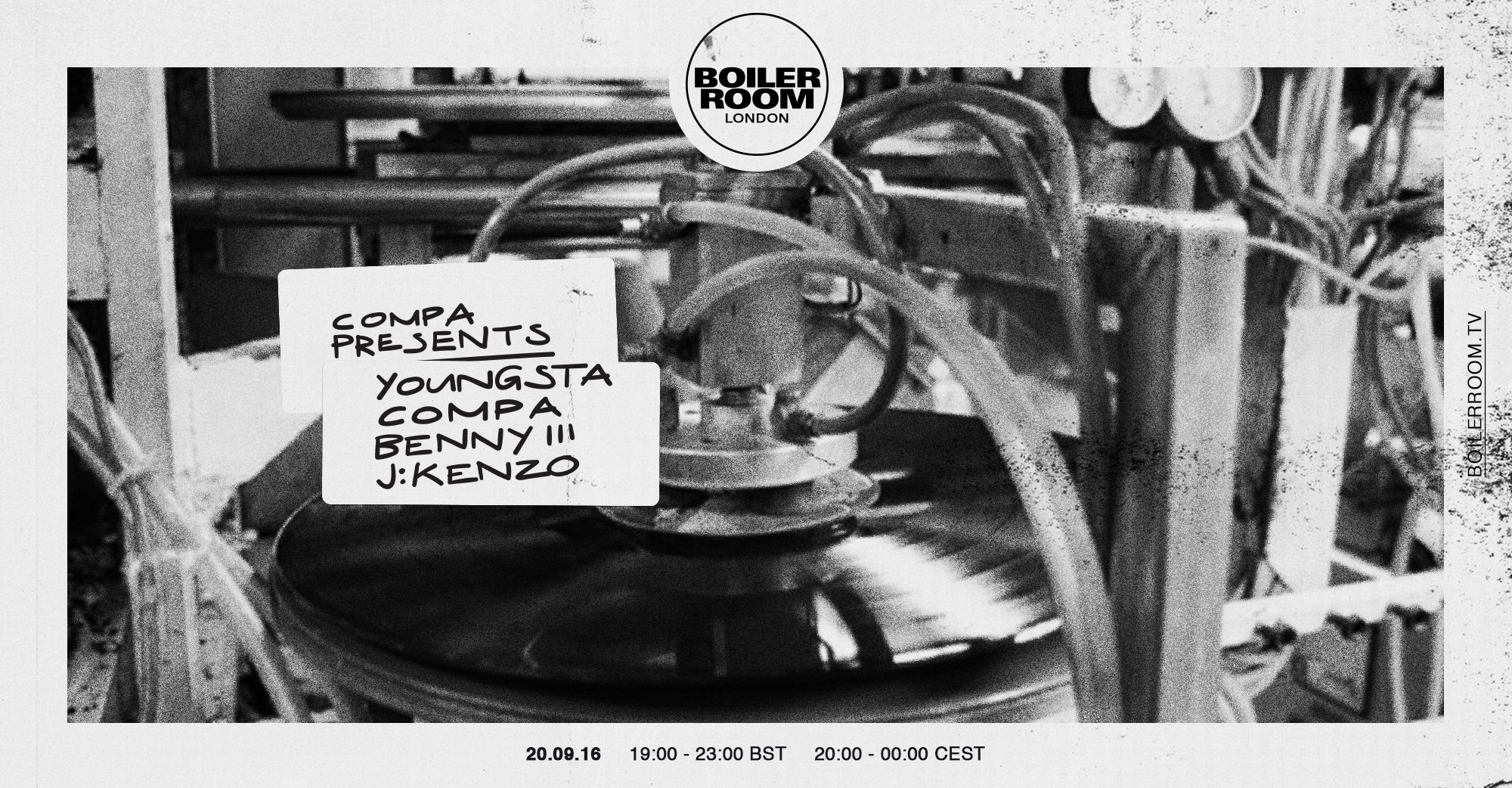 Flyer for event London: Youngsta, Compa, Benny Ill, J:Kenzo.