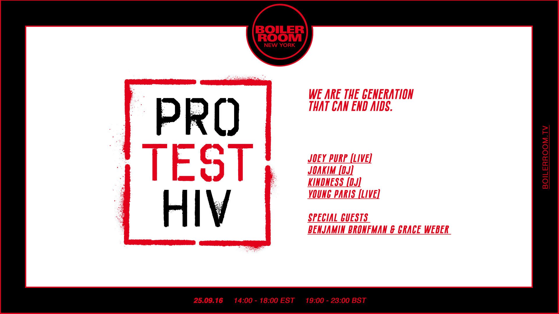 Flyer for event UNAIDS PROtest HIV.
