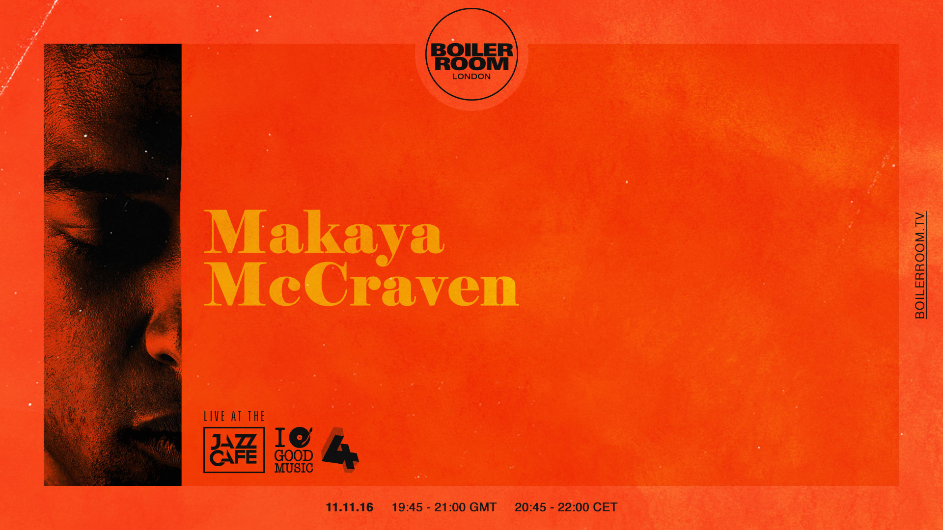Flyer for event Makaya McCraven: Live From The Jazz Cafe.