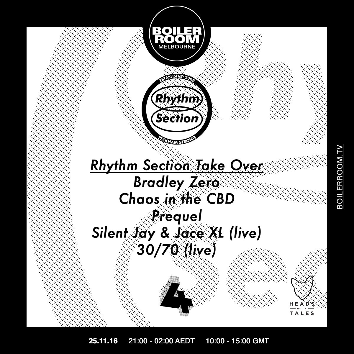 Flyer for event Rhythm Section Takeover.