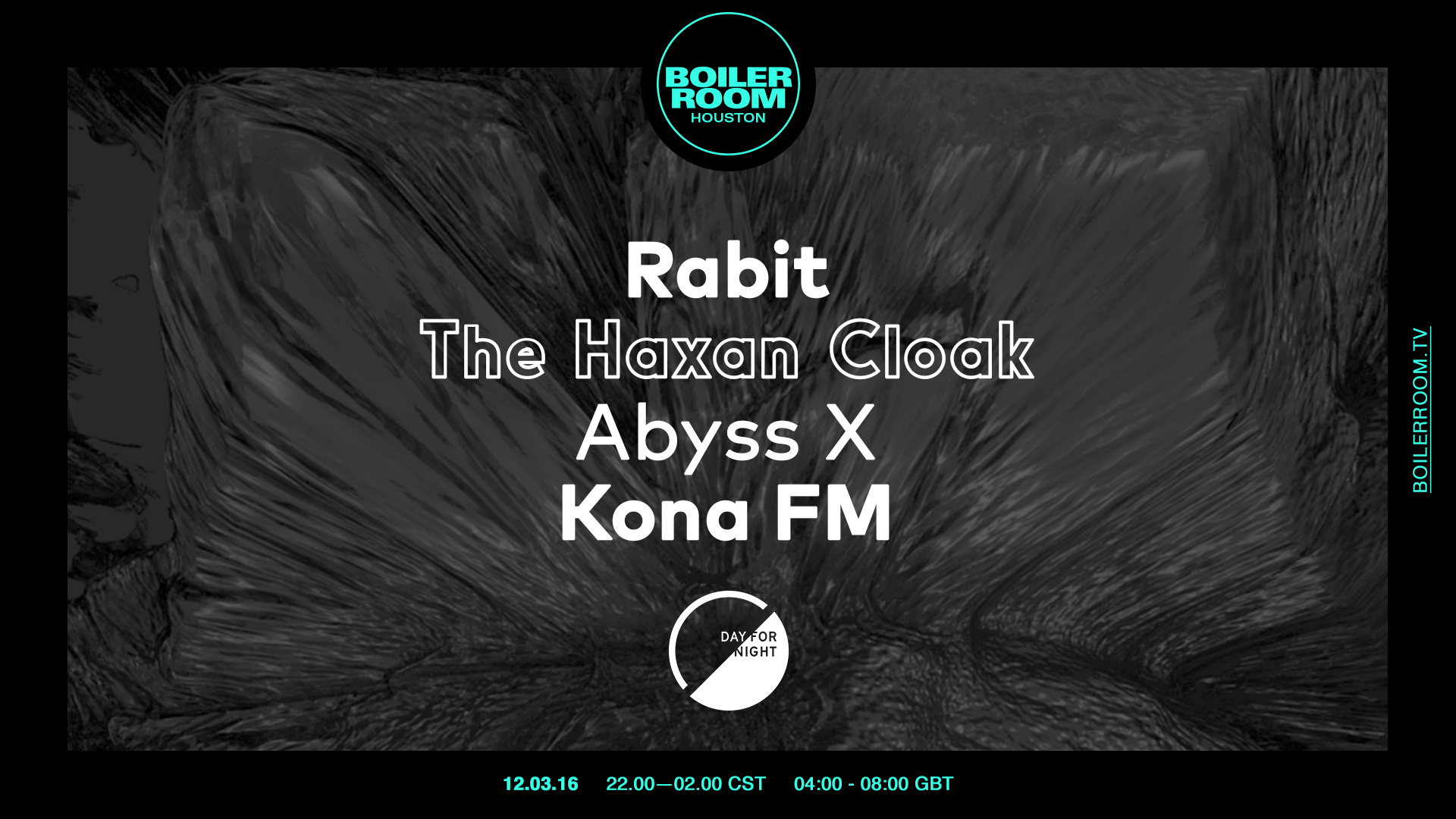 Flyer for event Day for Night.