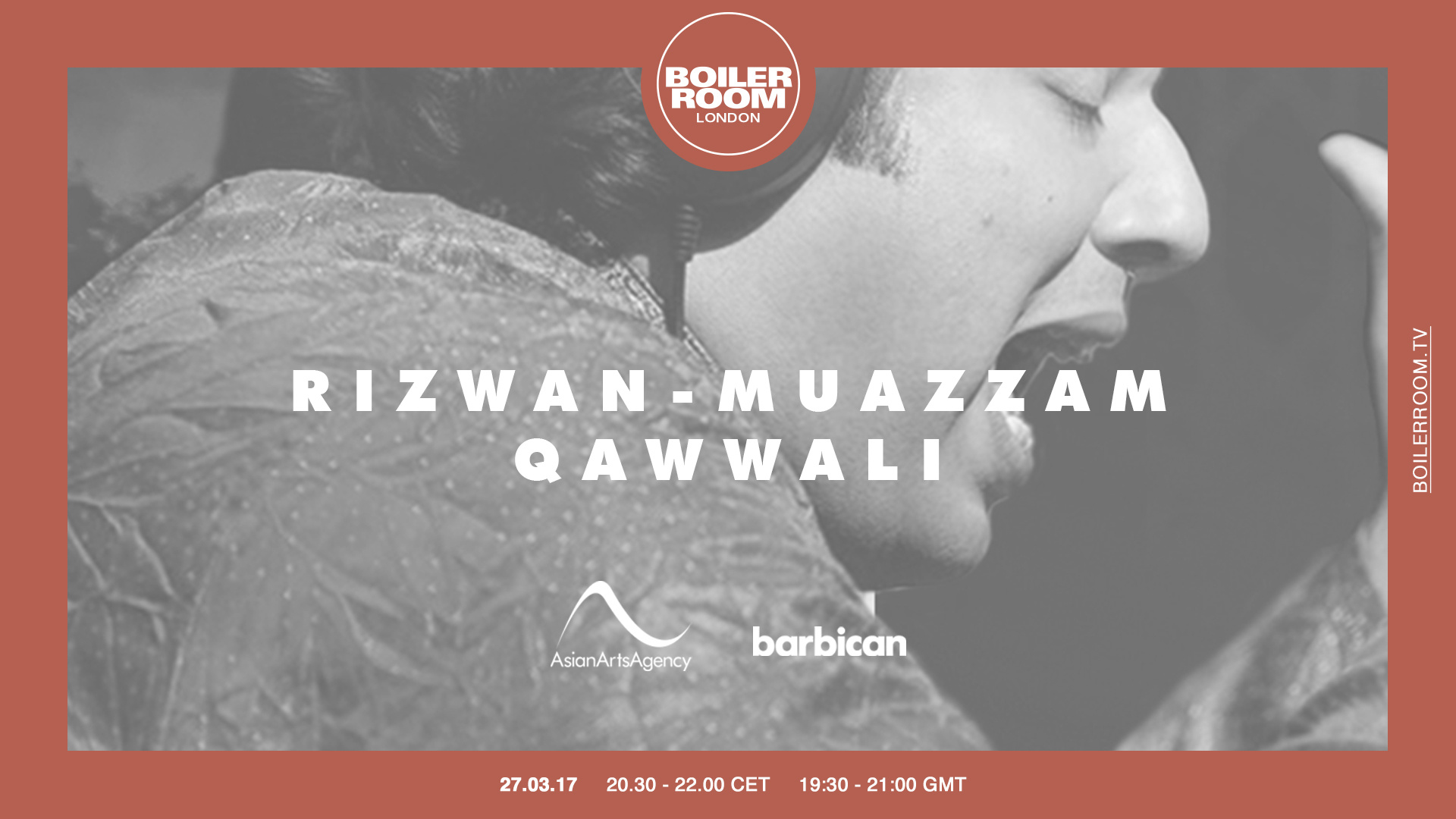 Flyer for event Rizwan-Muazzam Qawwali.