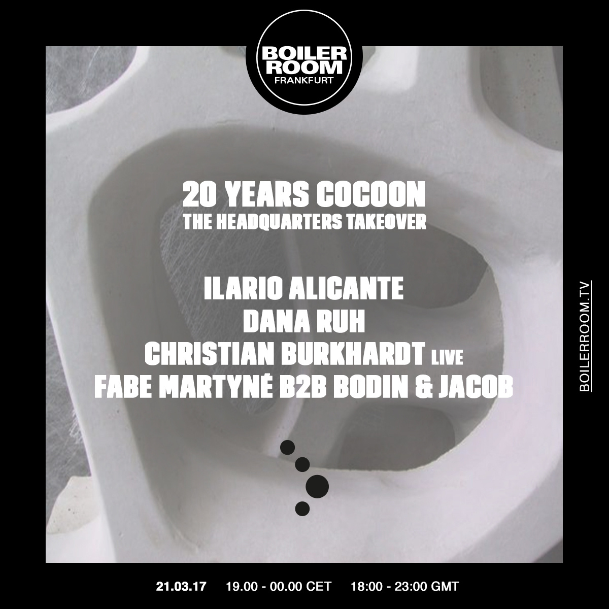 Flyer for event Frankfurt: Celebrating 20 Years of Cocoon.