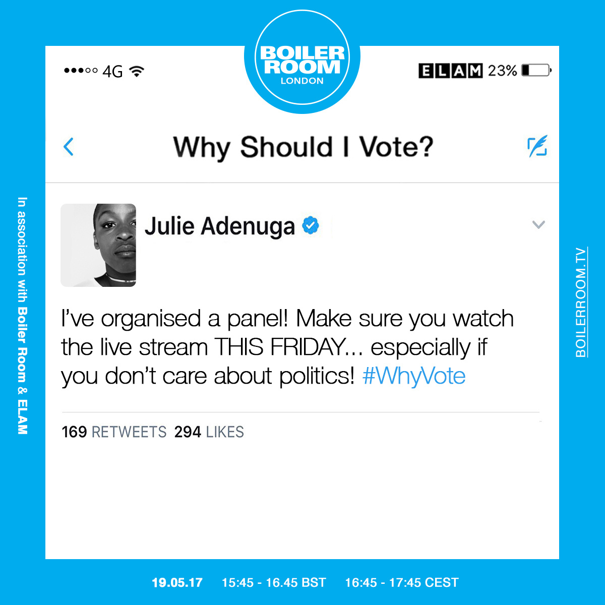 Flyer for event United Kingdom: Why Should I Vote?.