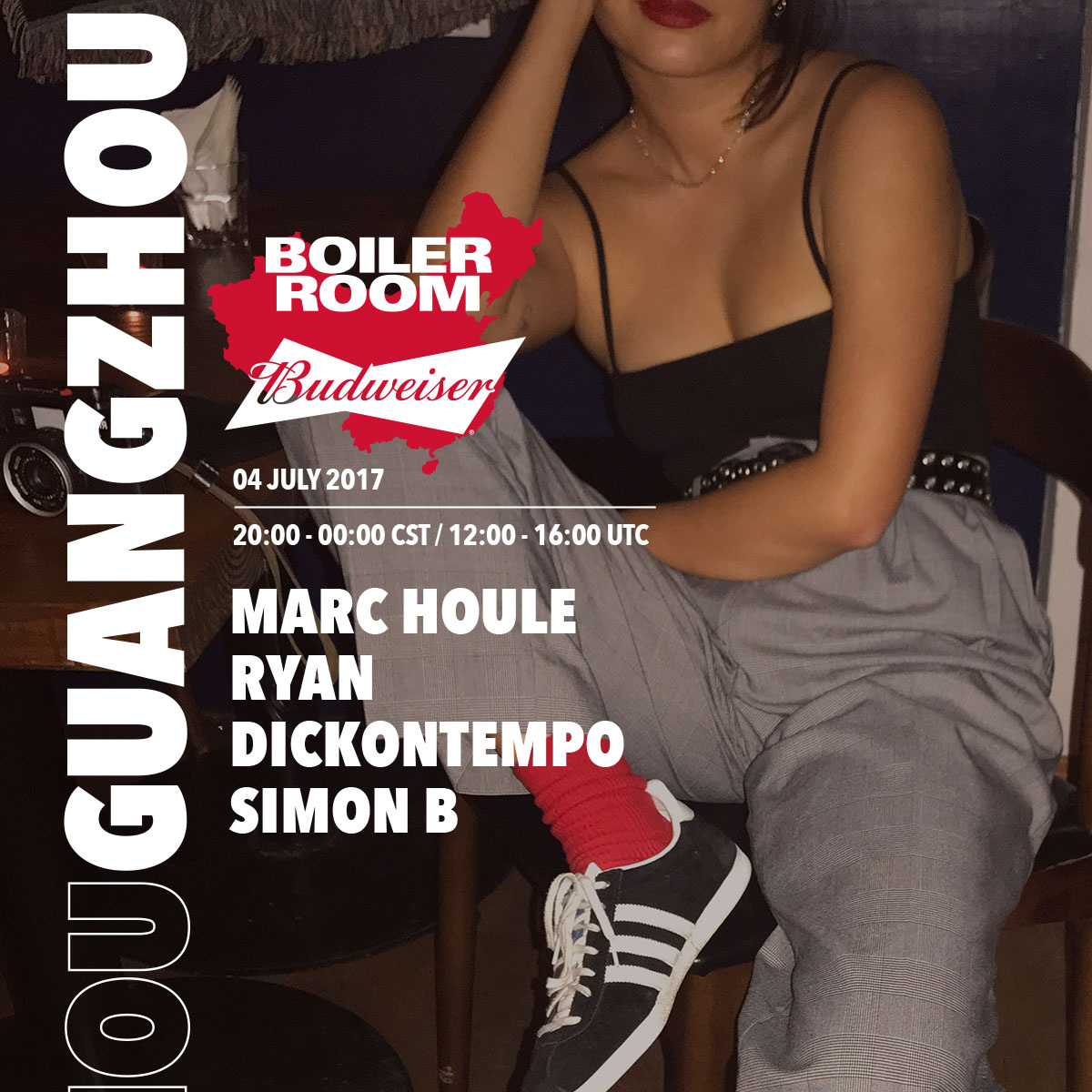 Flyer for event Boiler Room x Budweiser: Guangzhou.