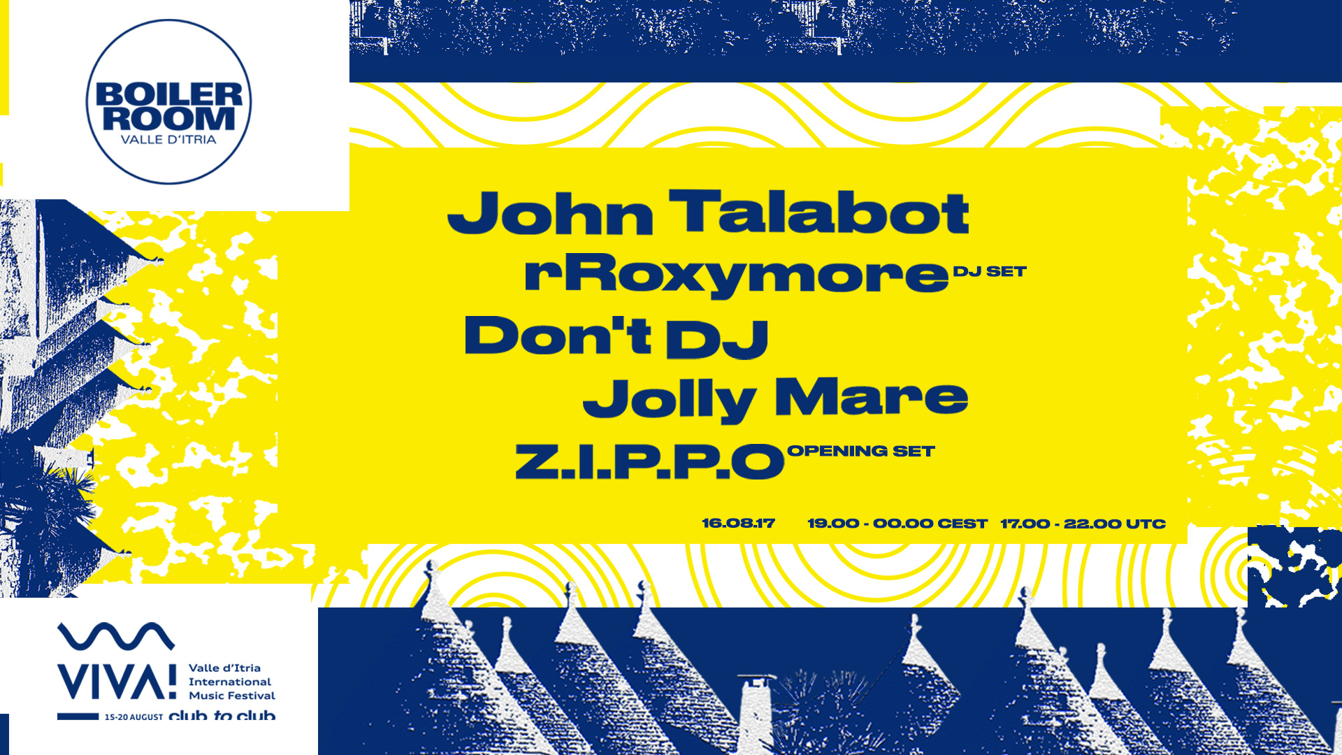 Flyer for event Boiler Room Apulia: VIVA! Festival.