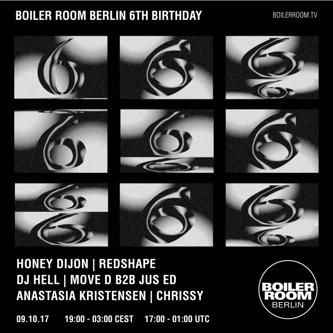 Flyer for event Boiler Room Berlin 6th Birthday.