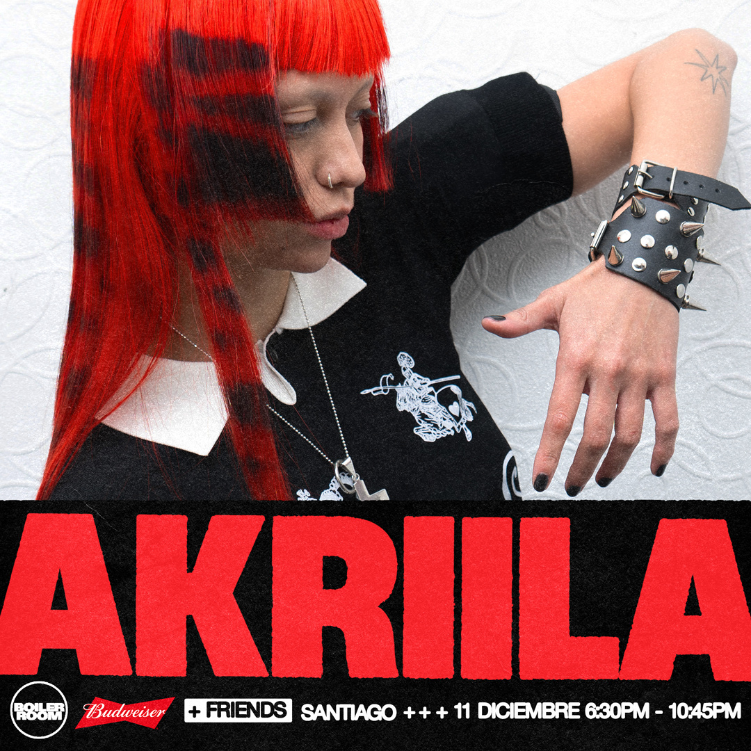 Flyer for event Santiago: Akriila & Friends.