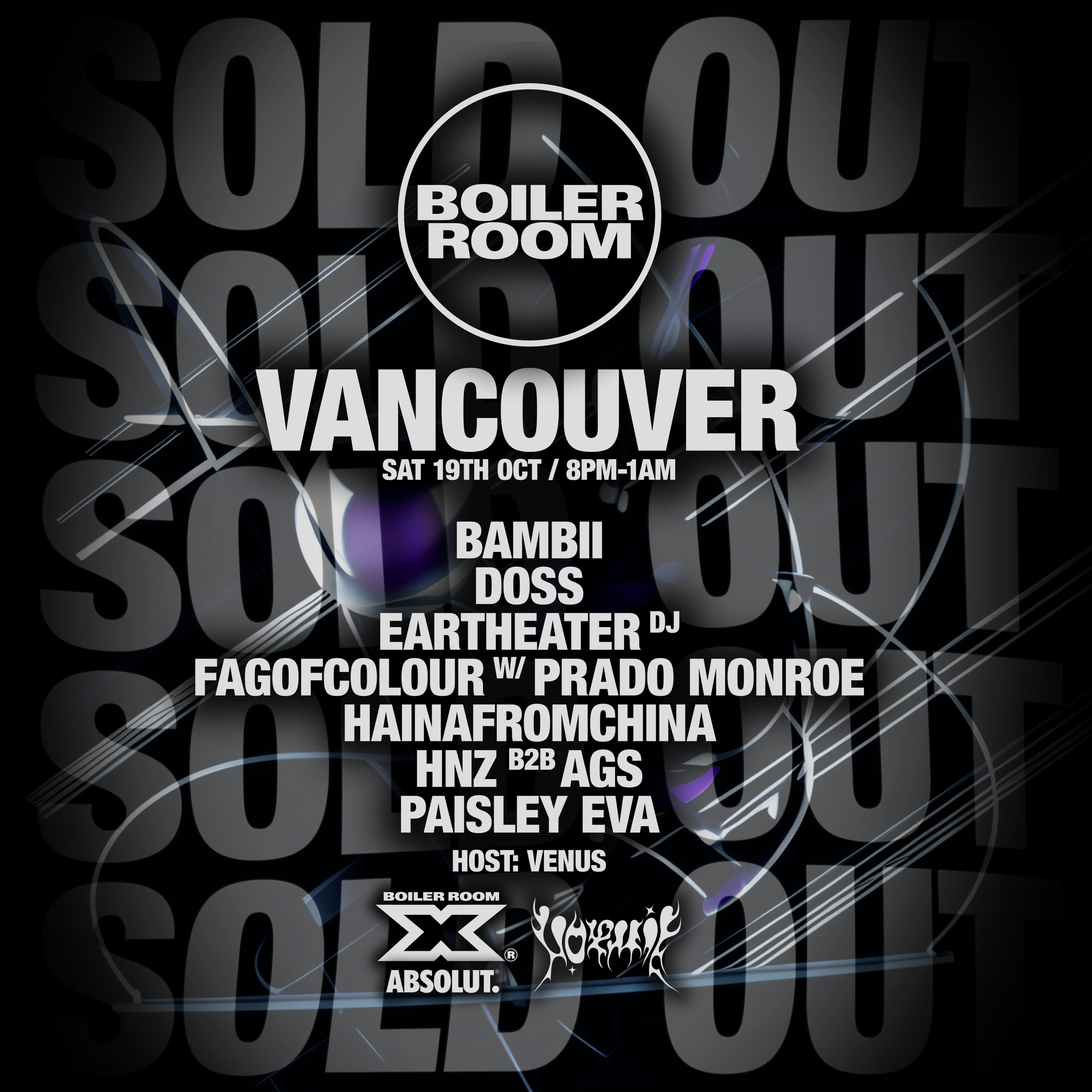 Flyer for event Vancouver | Saturday.