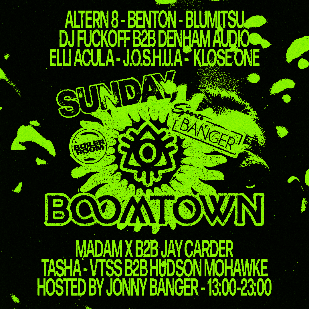 Flyer for event Boiler Room x Sports Banger: Boomtown 2023.
