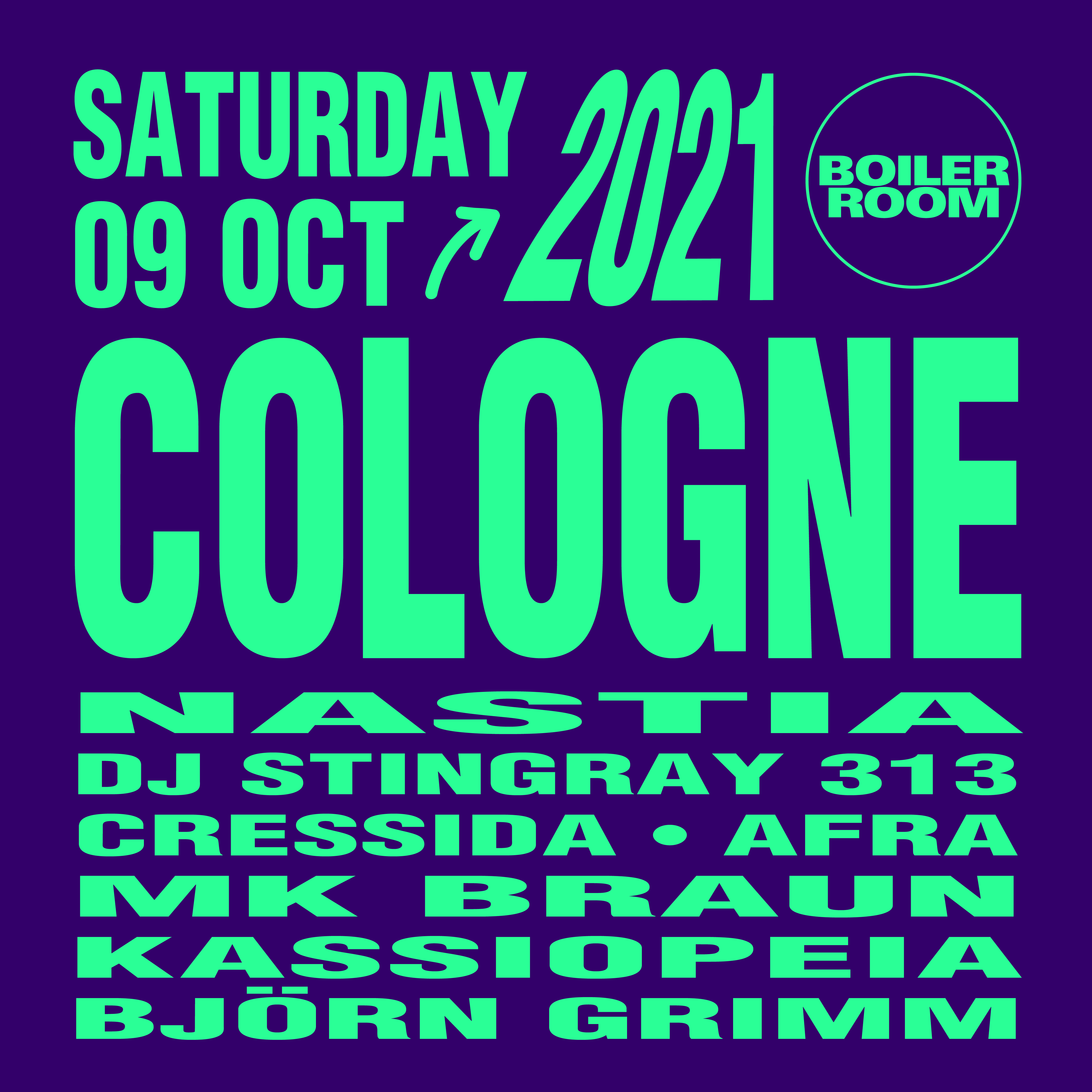 Flyer for event Boiler Room: Cologne.