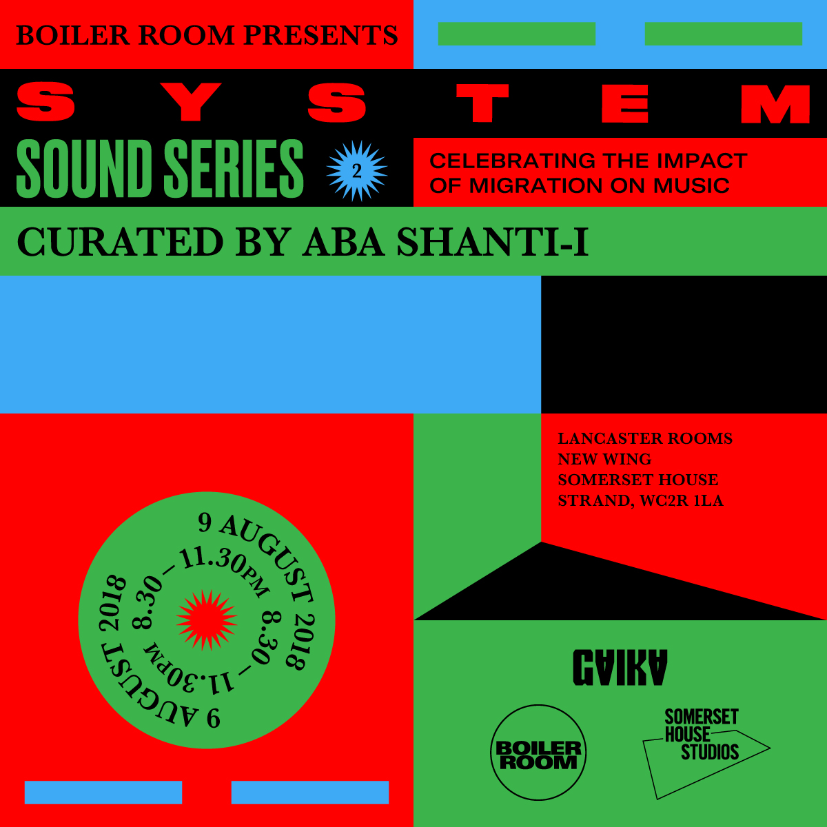 Flyer for event SYSTEM SOUND SERIES ABA SHANTI-I.