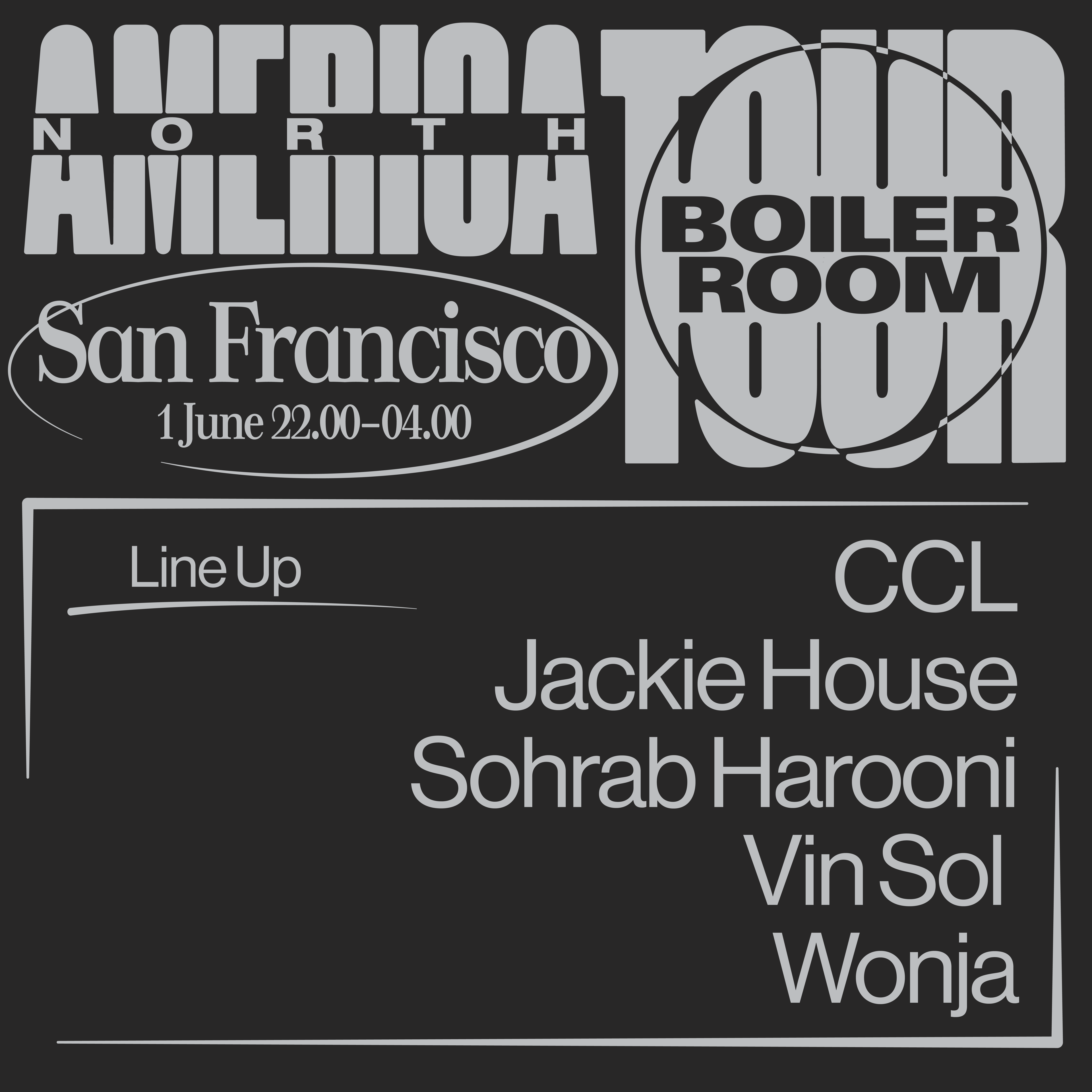 Flyer for event Boiler Room San Francisco: Warehouse Rave.