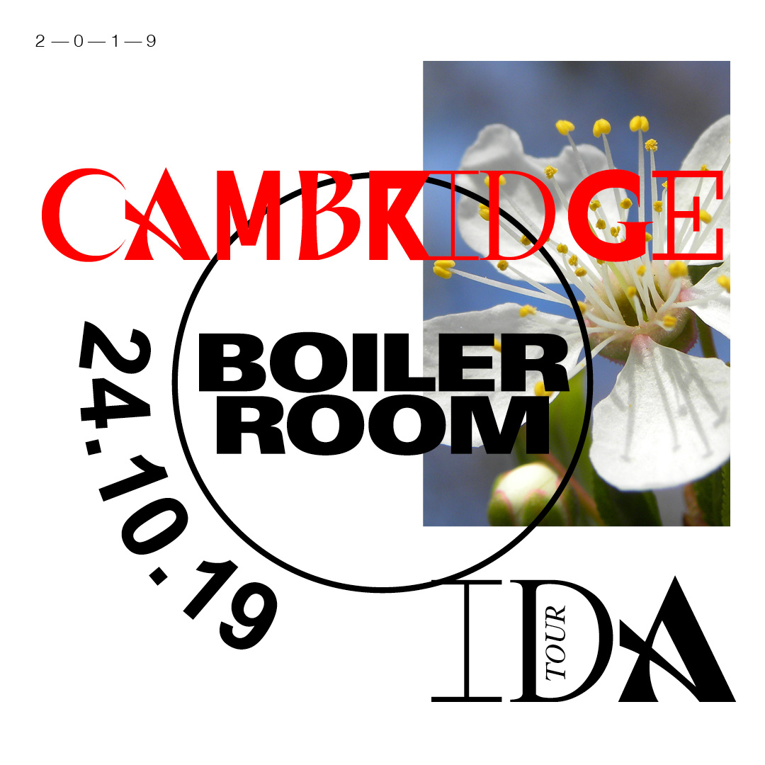 Flyer for event IDA - Cambridge.