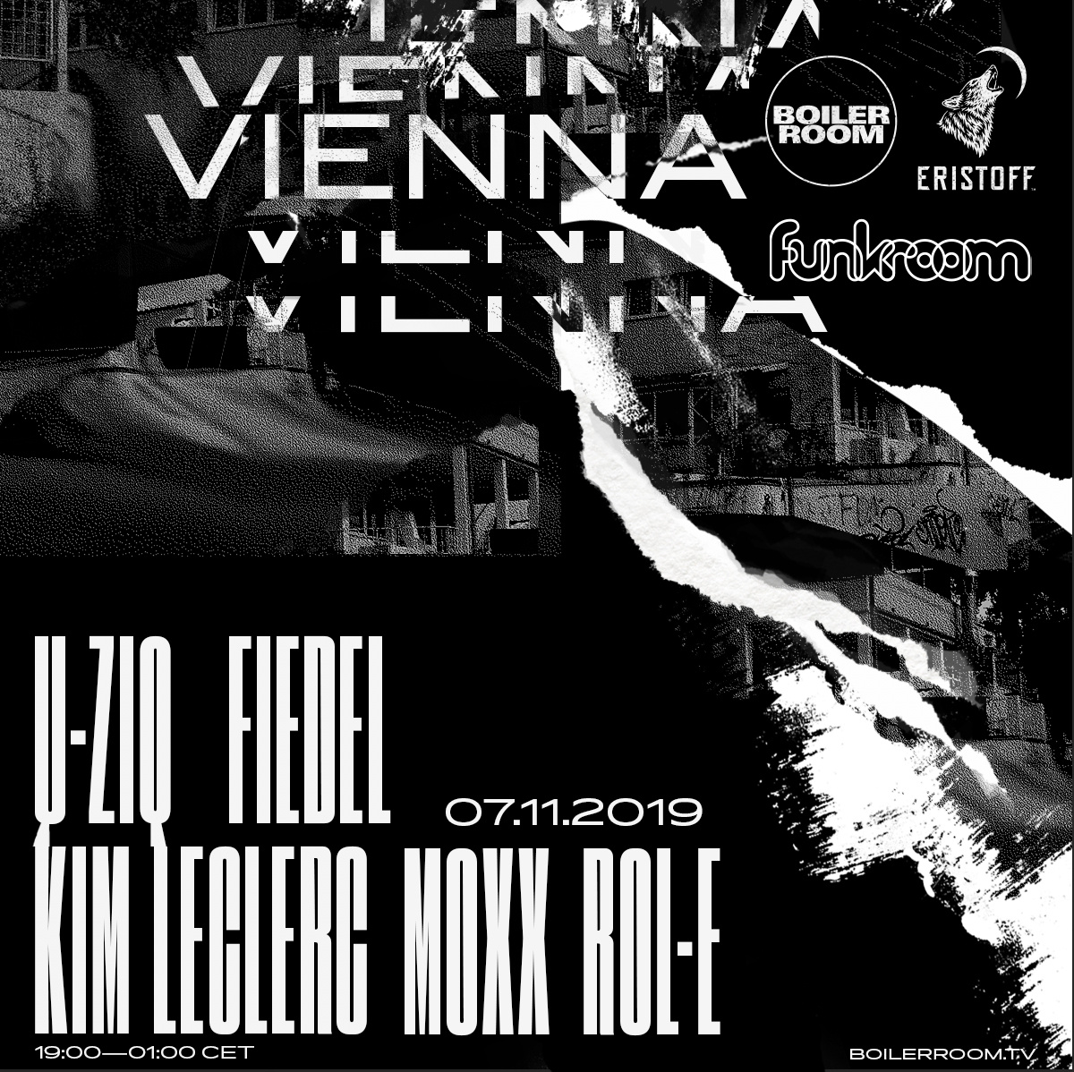 Flyer for event Boiler Room x Eristoff x Funkroom: Vienna.
