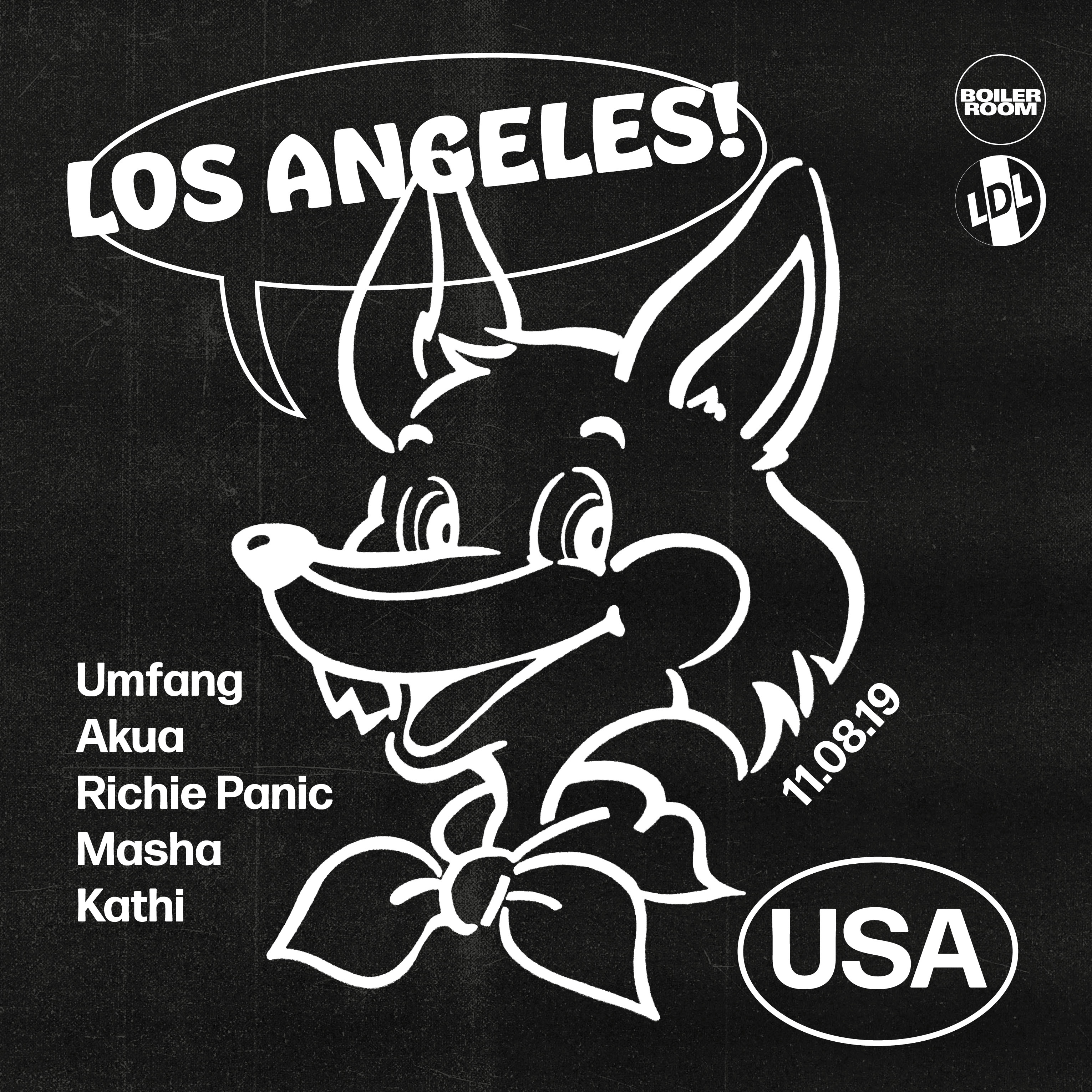 Flyer for event Boiler Room LA: LDL Warehouse Party.