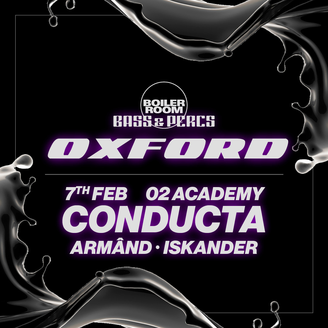 Flyer for event Bass & Percs Tour: Oxford.