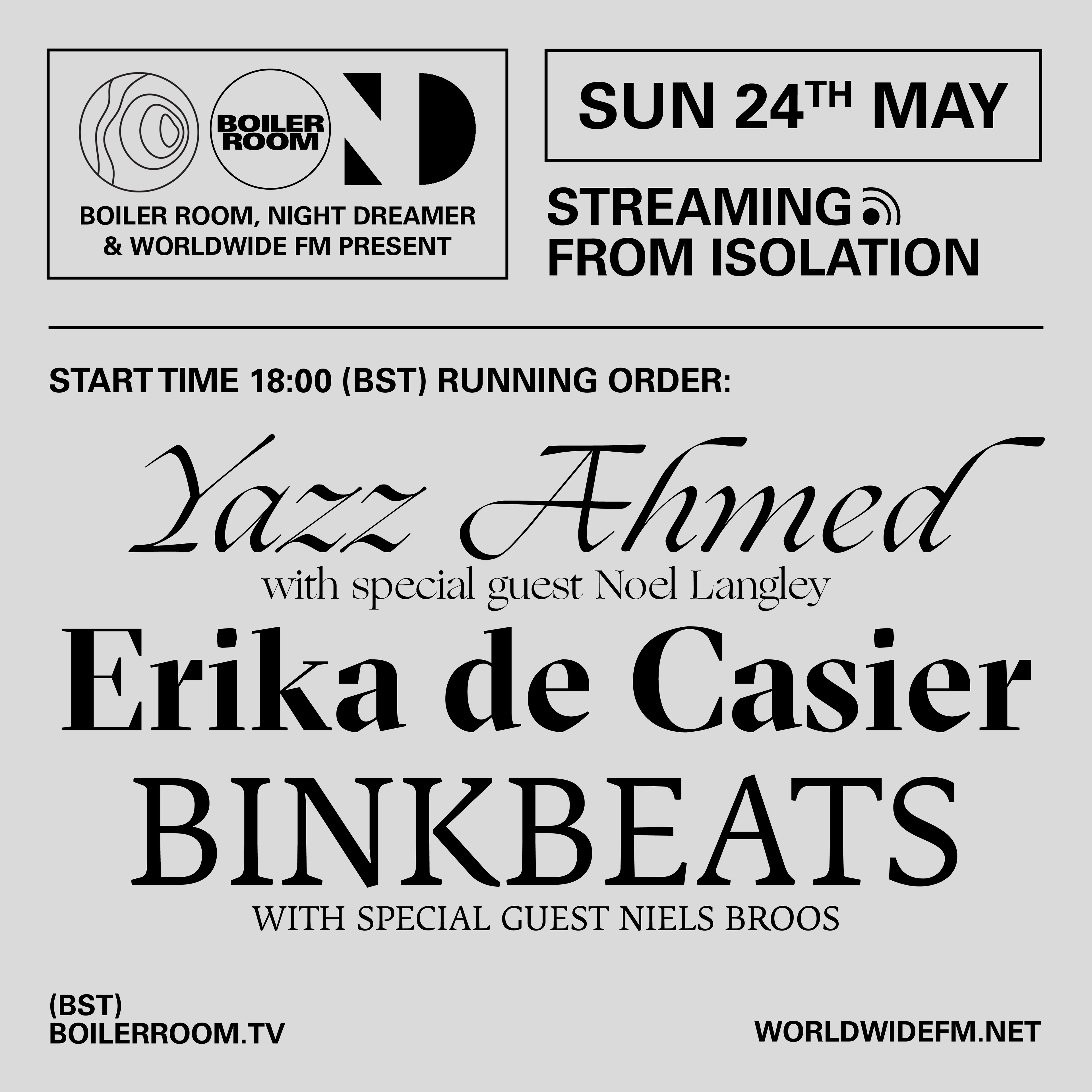 Flyer for event Streaming From Isolation with Night Dreamer & Worldwide FM - #11.